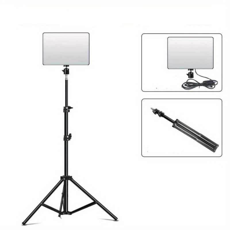Justerbar Lysstativ og Lampe – Ideel til Fotografi, Studioudstyr og Videooptagelse