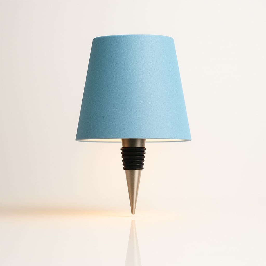 Flaske lys | Flaske som bordlampe | Genopladelig bordlampe | Flaskekapsel | LumiFlaske
