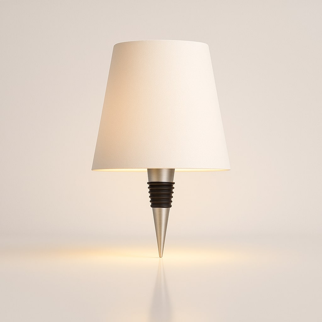 Flaske lys | Flaske som bordlampe | Genopladelig bordlampe | Flaskekapsel | LumiFlaske