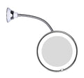 GlowView – Rundt LED-spejl med 10X zoom med fleksibel arm og sugekop