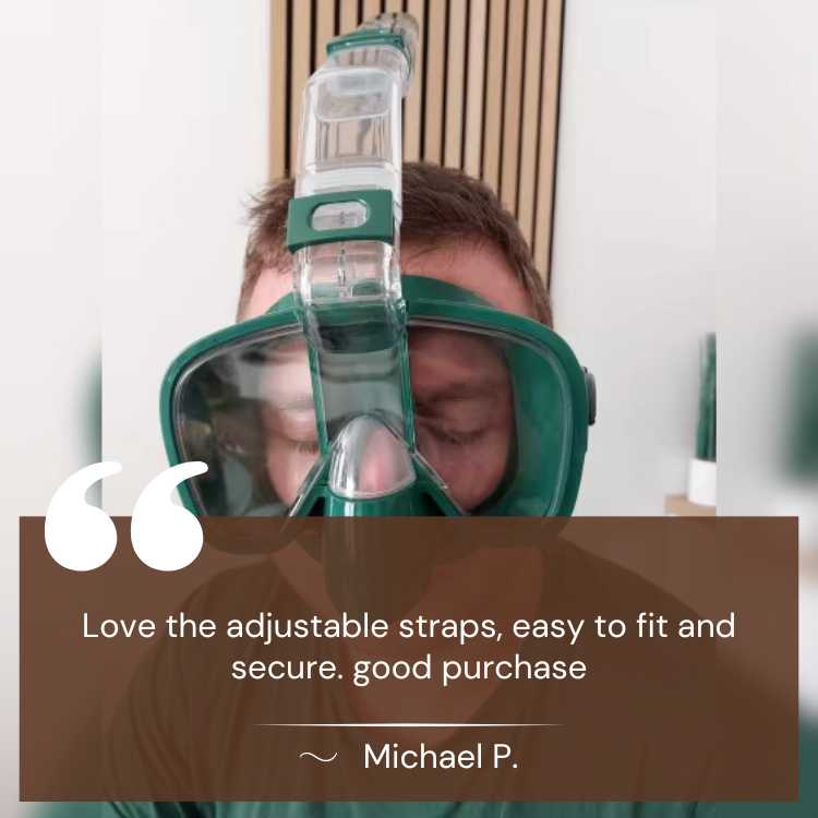 ProDive Foldbar Snorkelmaske med 180° Udsigt til Vandsport