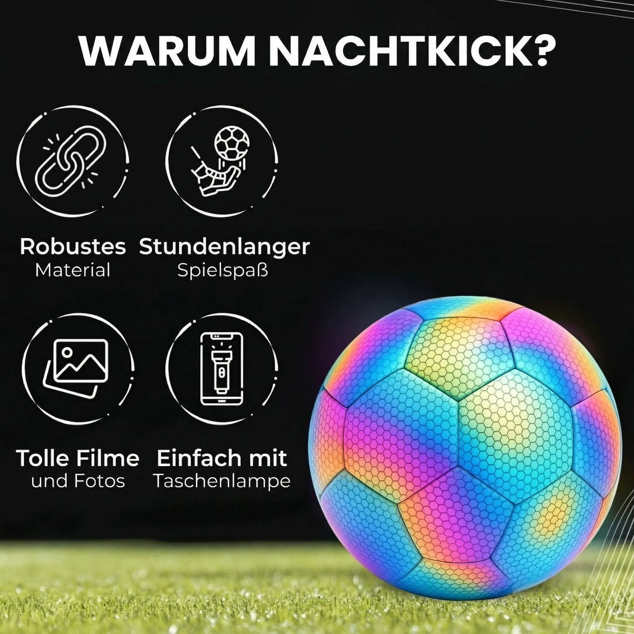 Fodbold til Dag & Nat | Glow in the Dark Fodbold | NatKick