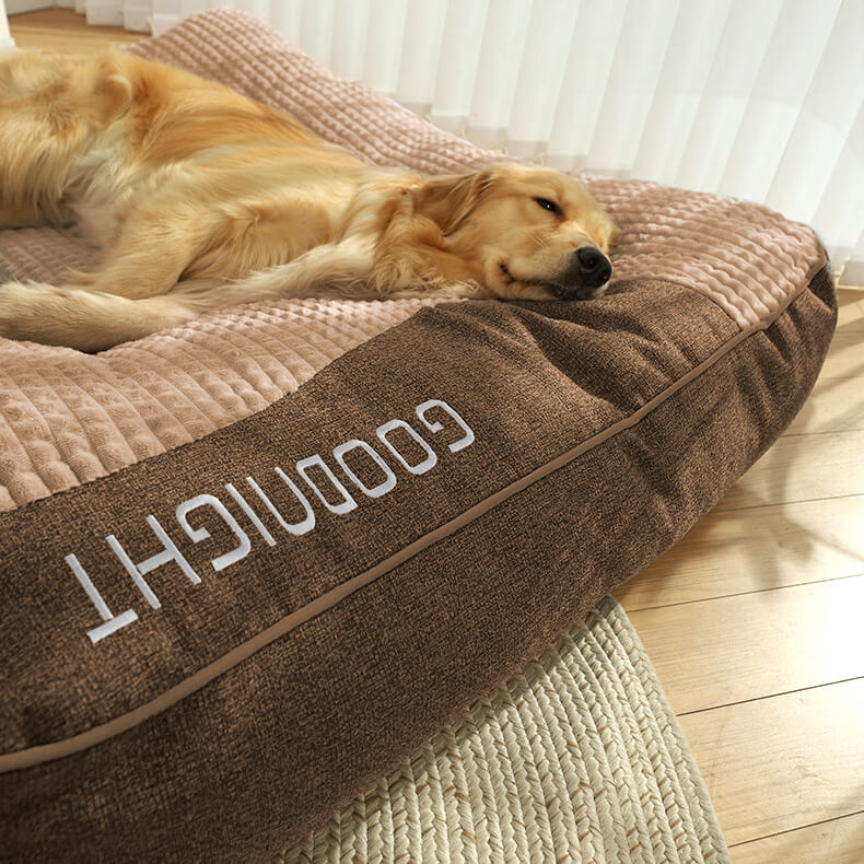 Tykk ripebeskyttende ryggbeskyttelse hundeseng