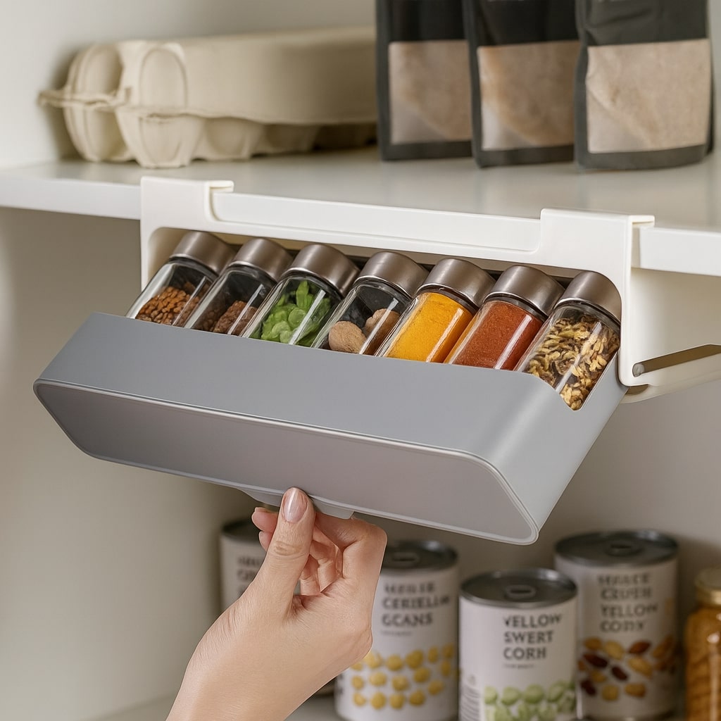 Krydderi Hylde | Køkken Organizer | Krydderi Organizer til Krydderi Opbevaring | KrydderiSort