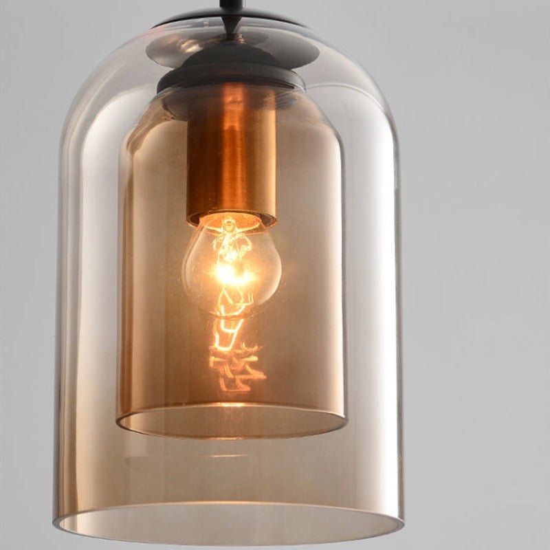 Stilfuld dobbeltglas pendellampe - AuraGlas