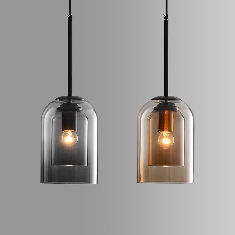 Stilfuld dobbeltglas pendellampe - AuraGlas