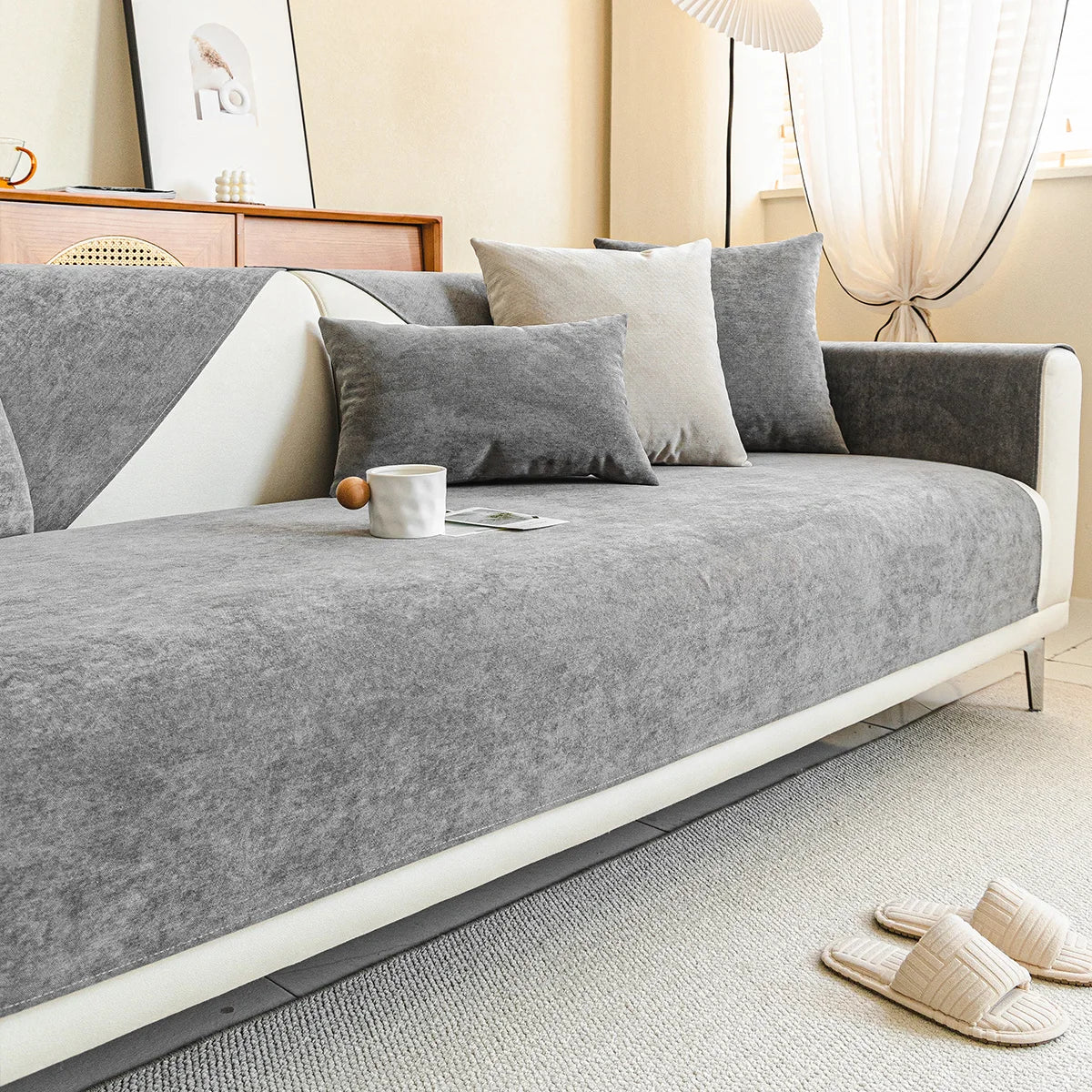HomeGuard – Sofaovertræk Chenille kradsefast – Stilfuld & holdbar