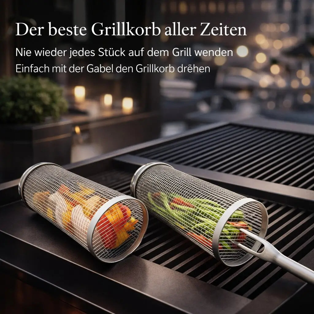Grillkurv i rustfrit stål til BBQ | Flammora