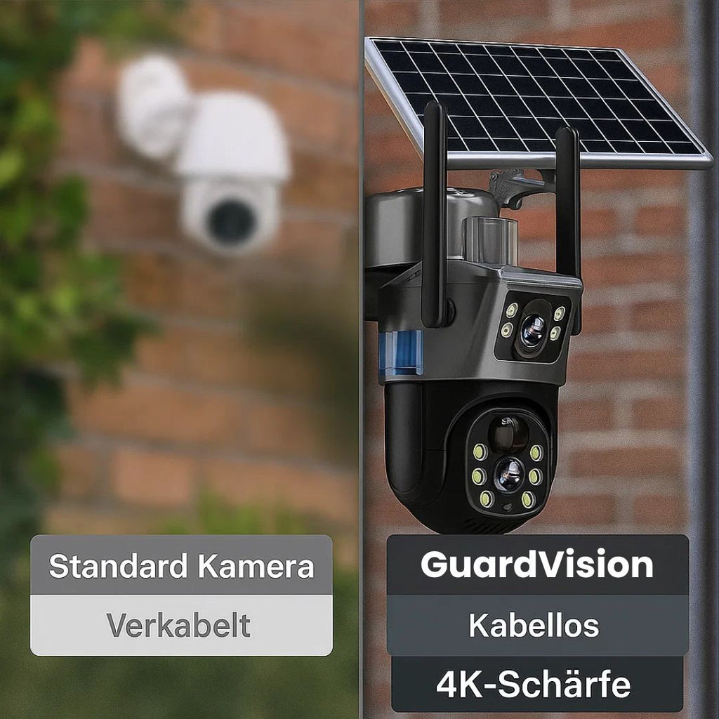 Overvågningskamera til udendørs brug | WLAN kamera med solpanel | GuardVision