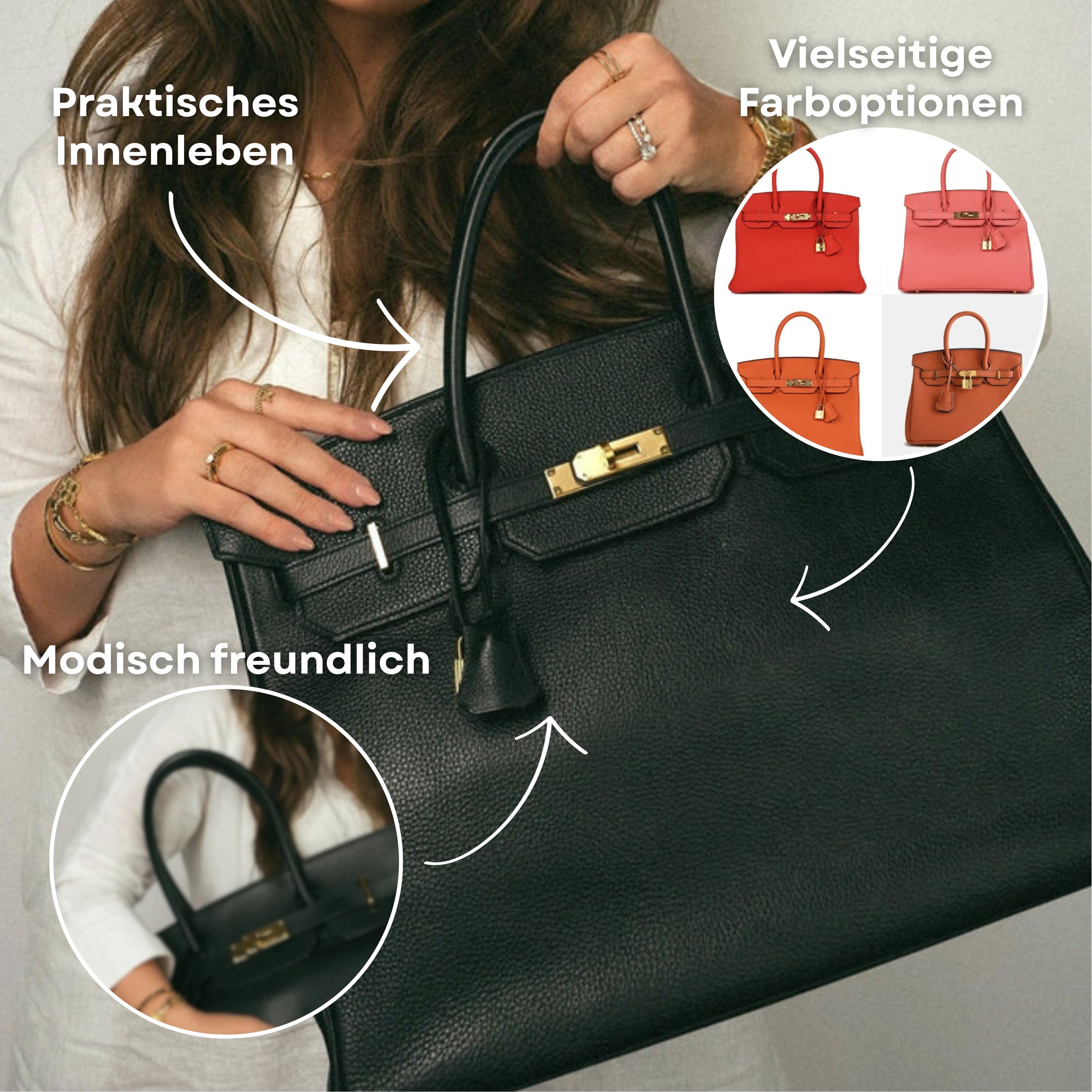 Håndtaske til damer | Premium skuldertaske i læder | Ledora