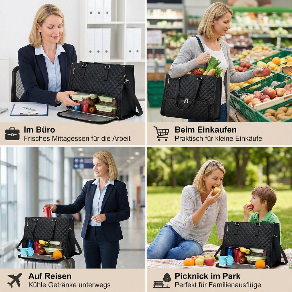 Håndtaske med køleafdeling til damer | Skuldertaske med kølefunktion | FriskLuxe