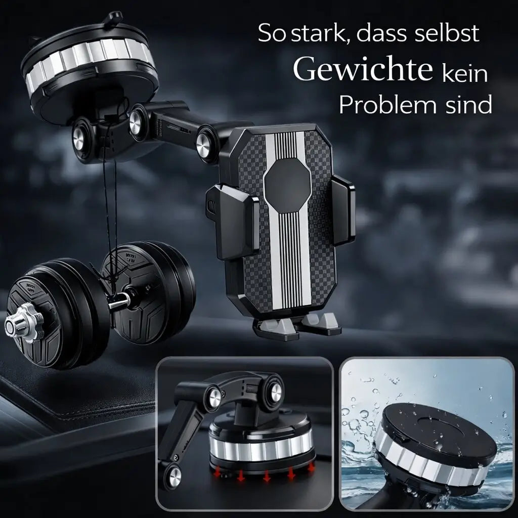 Mobilholder til bil | Mobilholder med sugekop & 360° rotation | LuxGrip