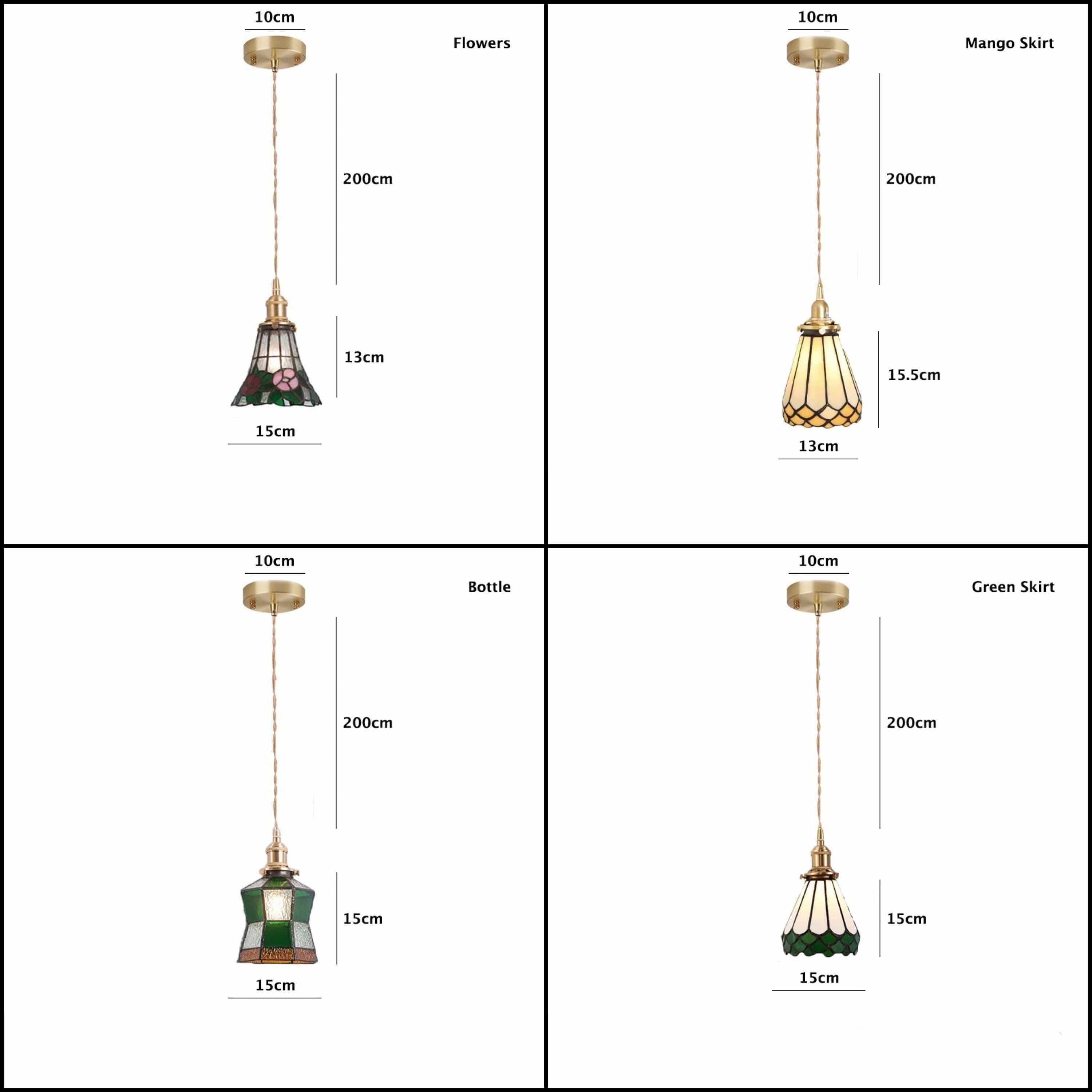 Mirella Vintage Glaspendelampe Med LED Pære