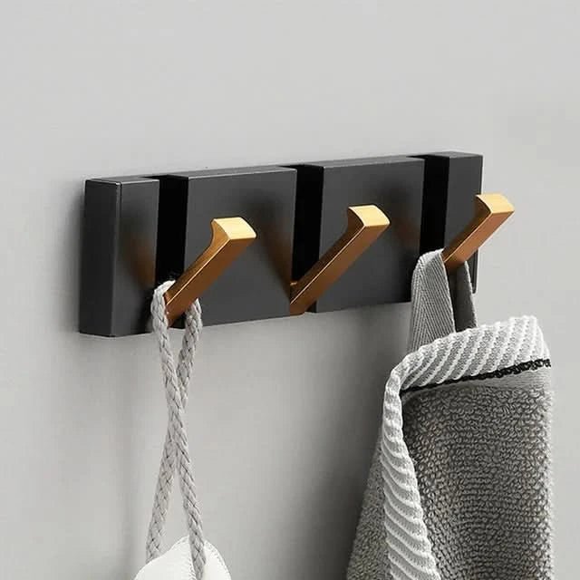 Foldbar Metal Vægkrog med Flere Kroge – Pladsbesparende og Moderne