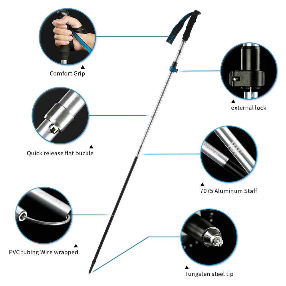 Ultralet aluminiums vandrestav – Undgå træthed på lange vandreture