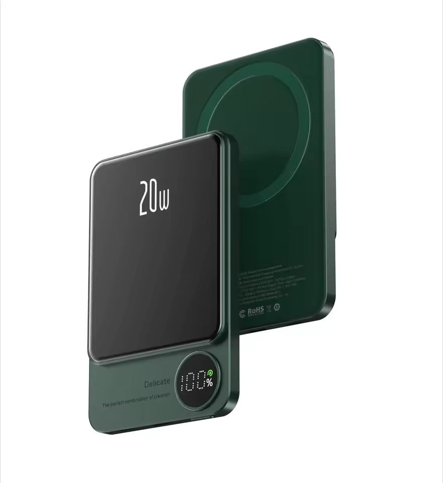 Voltix – Magnetisk Powerbank 20W Hurtigopladning – trådløs til rejsebrug