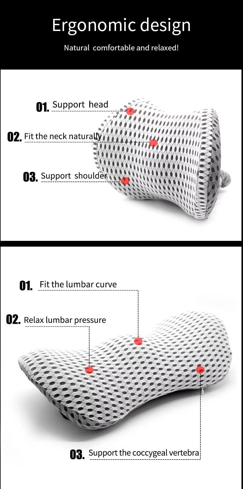 ComfortWave Ergonomisk Lændestøttepude