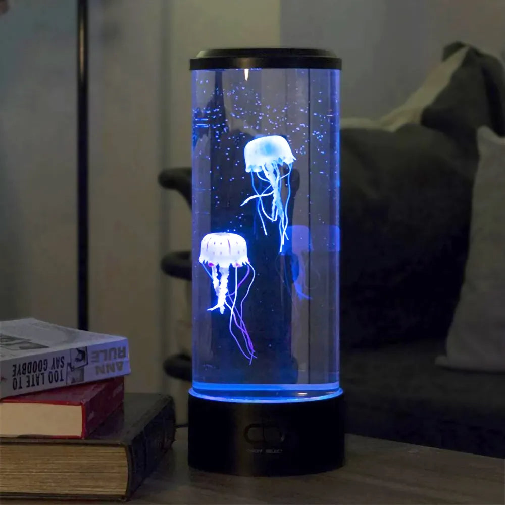 LED Natbordlampe | Skrivebordslampe med Qualle Effekt | Bordlampe | LysBølge