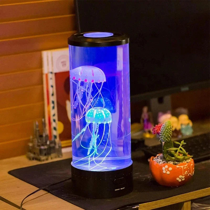 LED Natbordlampe | Skrivebordslampe med Qualle Effekt | Bordlampe | LysBølge