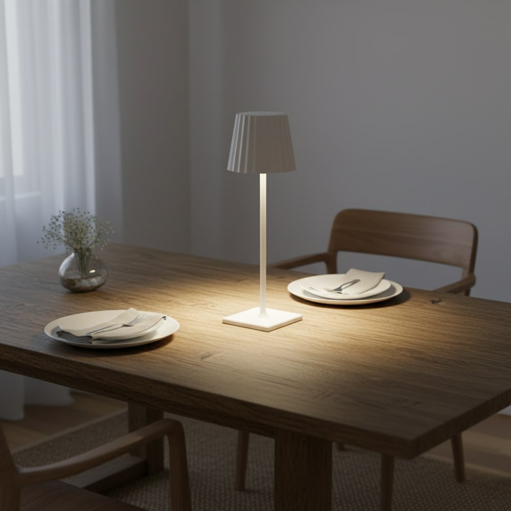 Trådlampe | Lampe til stuen | Moderne bordlampe med batteri | VelaLume