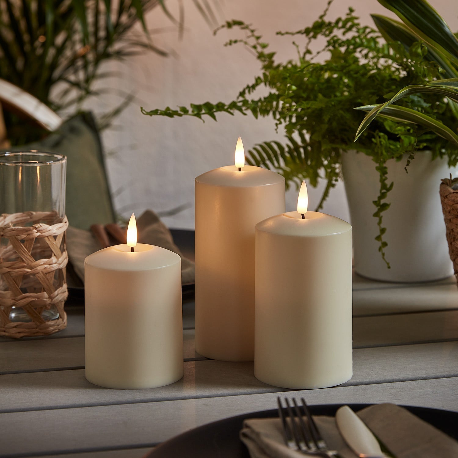 LED Lys Udendørs | Lys med Timer | 3 Stk | LysNest