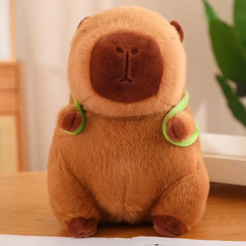 Capybara Plysdyr – Blød Kortpels & Legende Rygsæksdesign til Hyggelige Øjeblikke