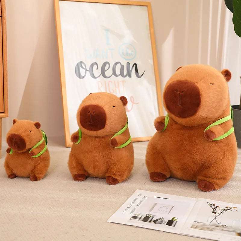 Capybara Plysdyr – Blød Kortpels & Legende Rygsæksdesign til Hyggelige Øjeblikke