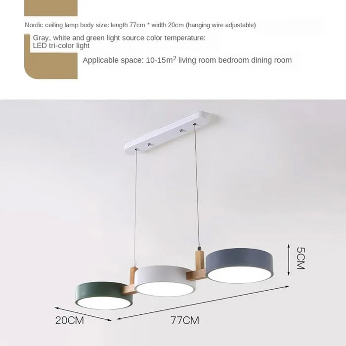 Nordisk Flush Loftlampe med Flere Hoveder til Kjøkkener og Spisestuer