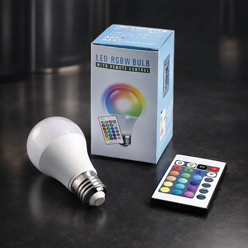 LED E27 Pære | RGB Lampe med Fjernbetjening | Neonix