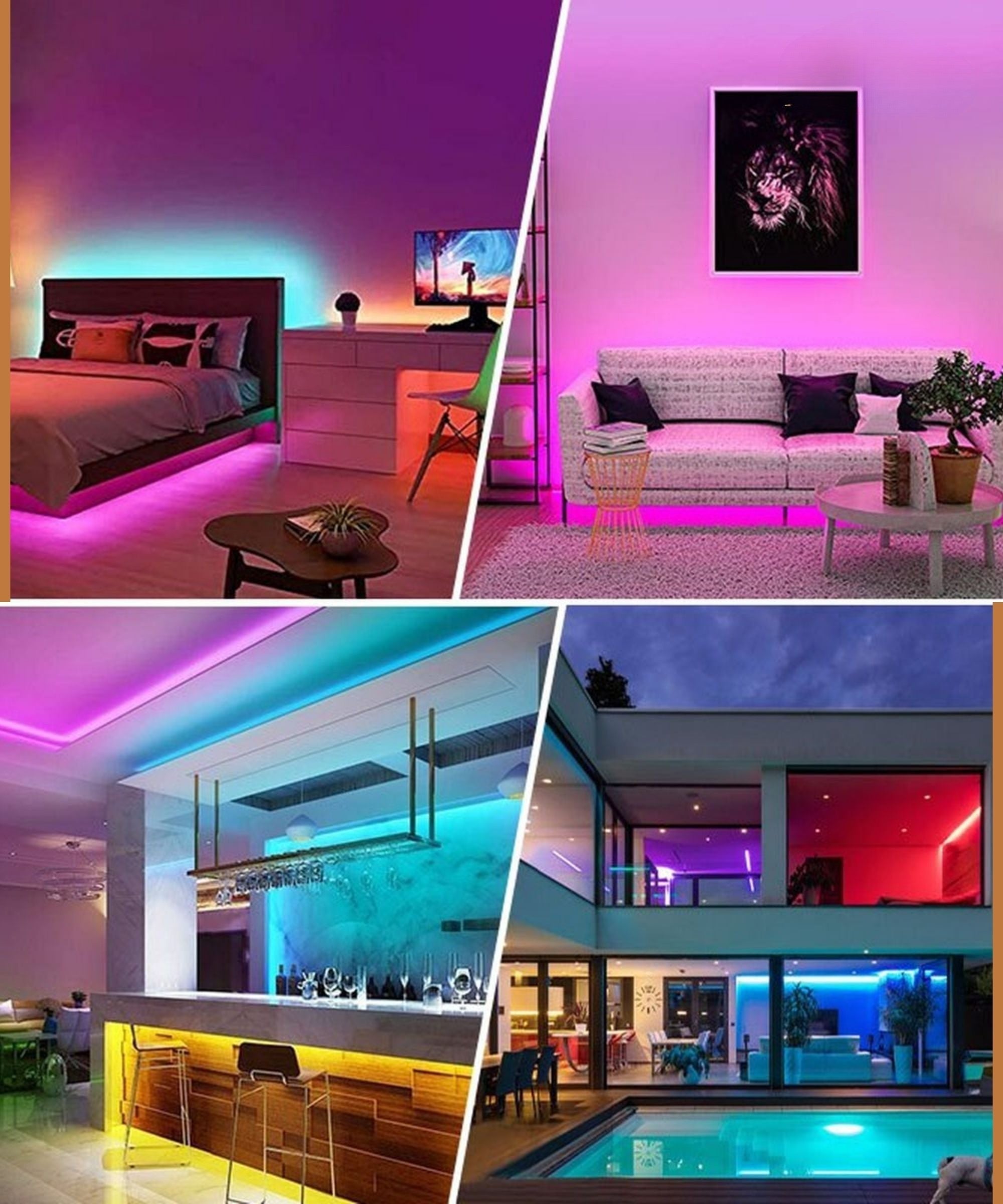 LED Strips 15 Meter | LED Strip med App & Fjernbetjening | LED Belysning | StreifLux