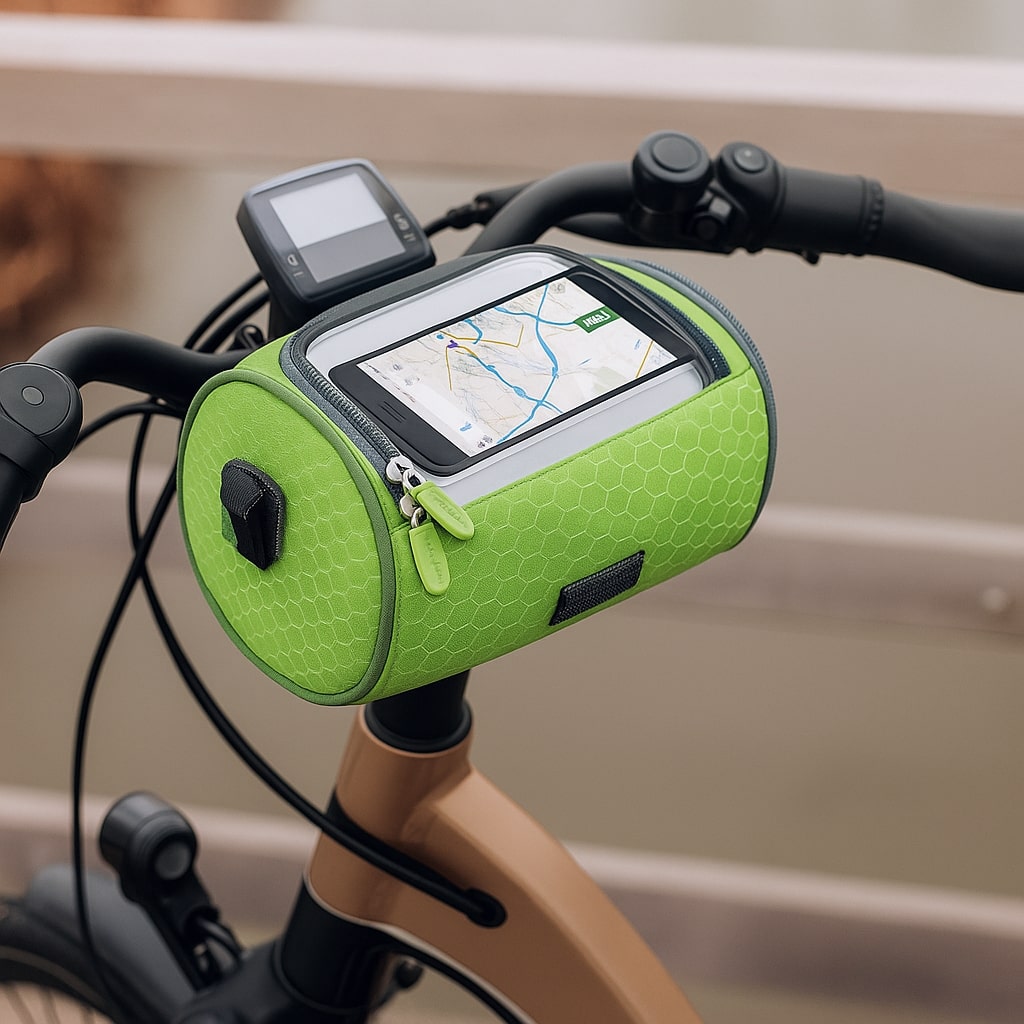 Styrtaske til cykel | Vandtæt cykeltaske med touchscreen | Tourix