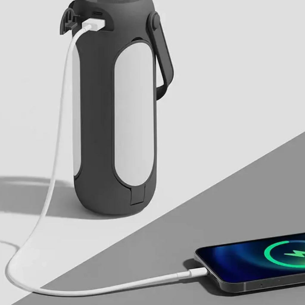 Akku Bordlampe | Udendørs Campinglampe med Powerbank | LichtHeld