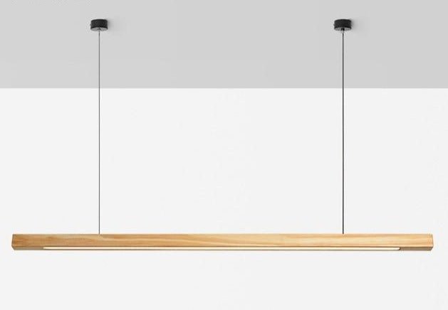 SolaraWood Justerbar LED Træ Pendelampe Til Spisestuer