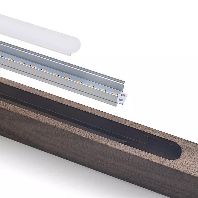 SolaraWood Justerbar LED Træ Pendelampe Til Spisestuer