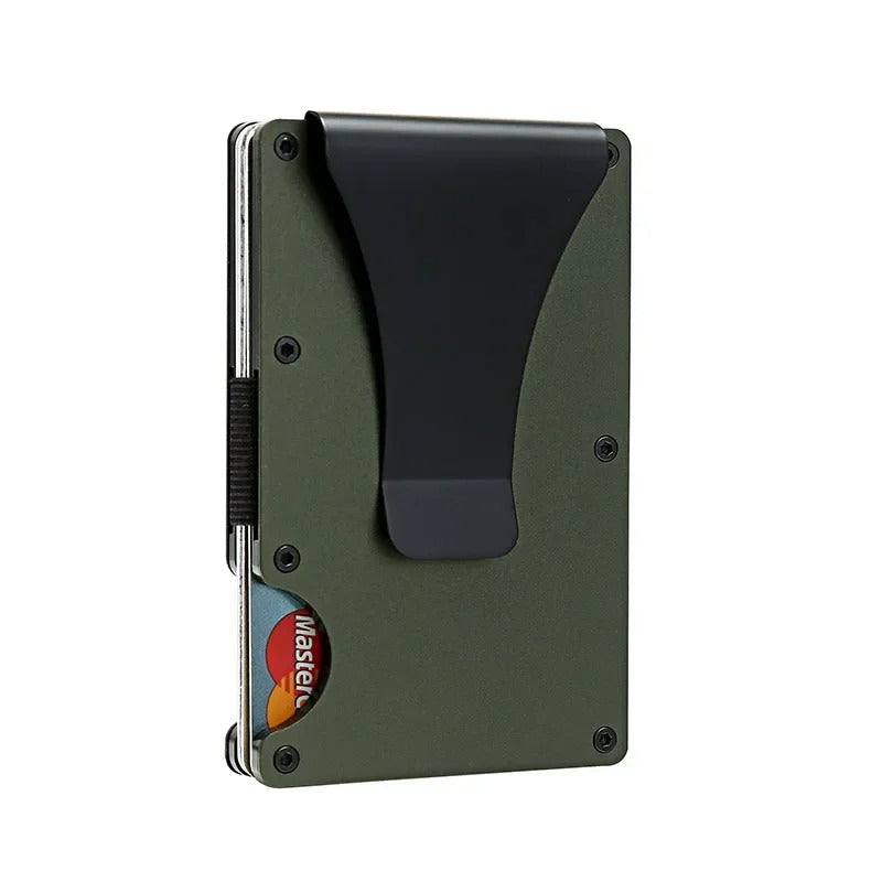 Titanium Matte Cobalt Kortholder – Slank & Stilfuld RFID-pung til Mænd & Kvinder