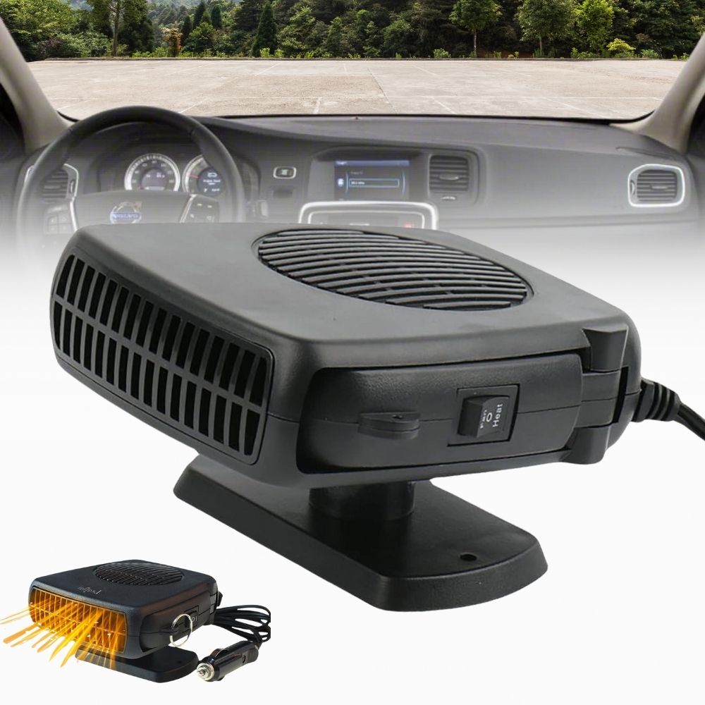 TurboHeat | 12V Bilvarmer – 150W/300W Keramisk Viftevarmer, Bærbar Bilaffugter & Varmer