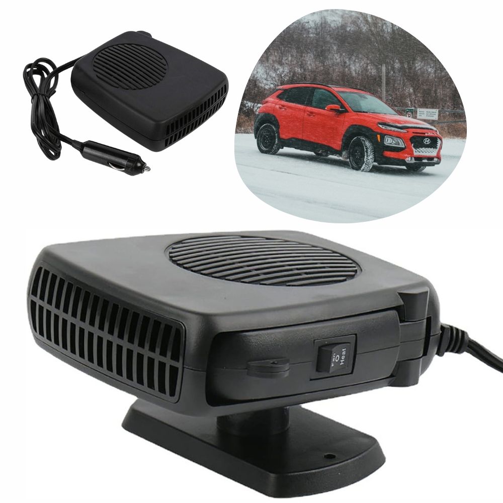 TurboHeat | 12V Bilvarmer – 150W/300W Keramisk Viftevarmer, Bærbar Bilaffugter & Varmer