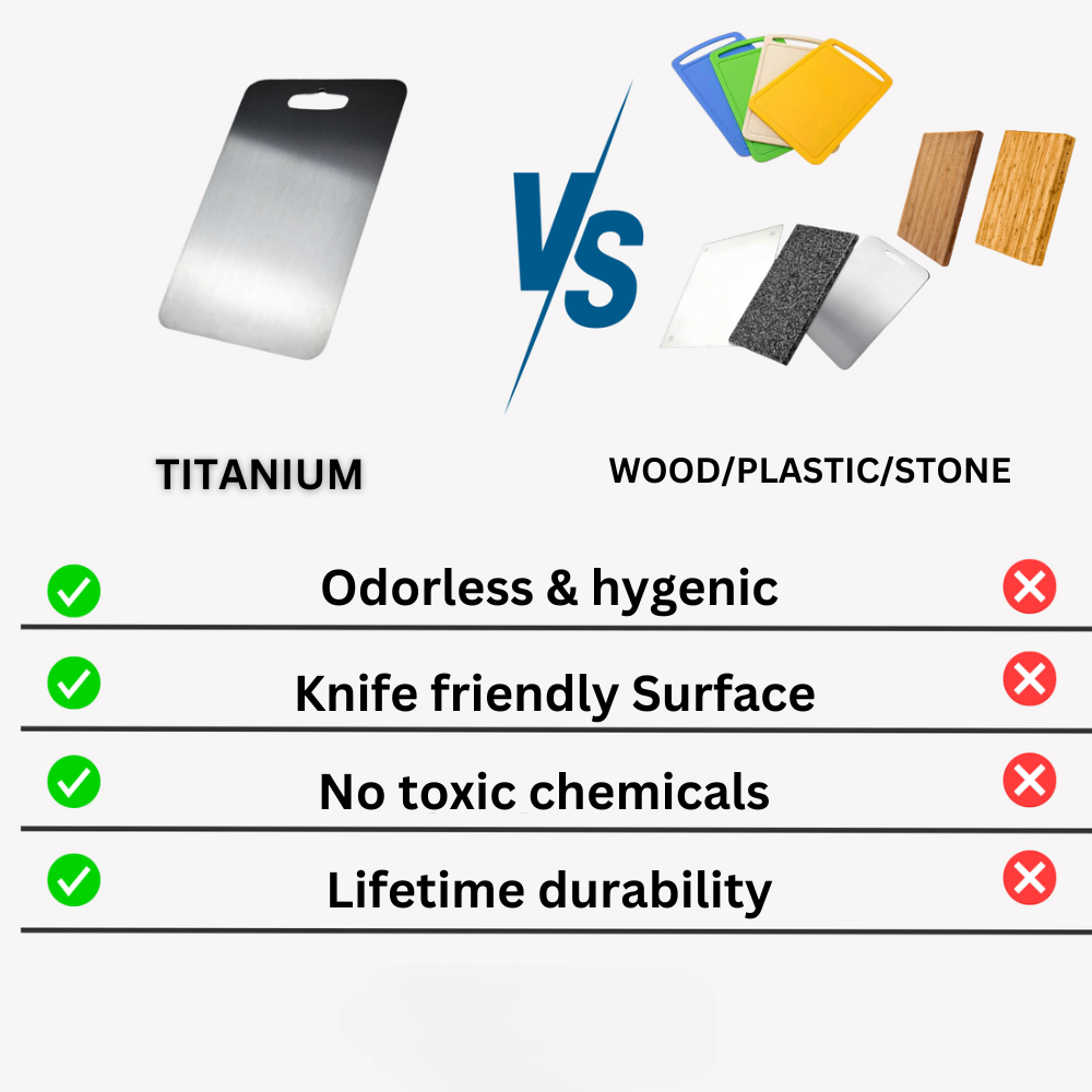 Medicinsk Titanium Skærebræt - Sikker Non-Porøs Overflade