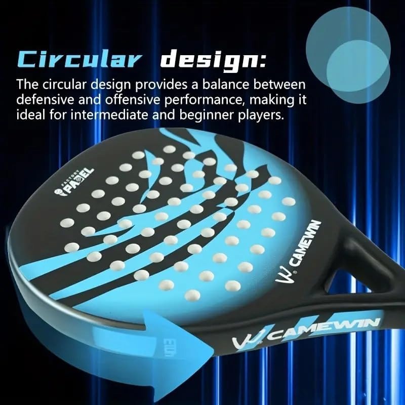 Herre Carbon Fiber Paddle Tennis Ketcher med Greb & Taske