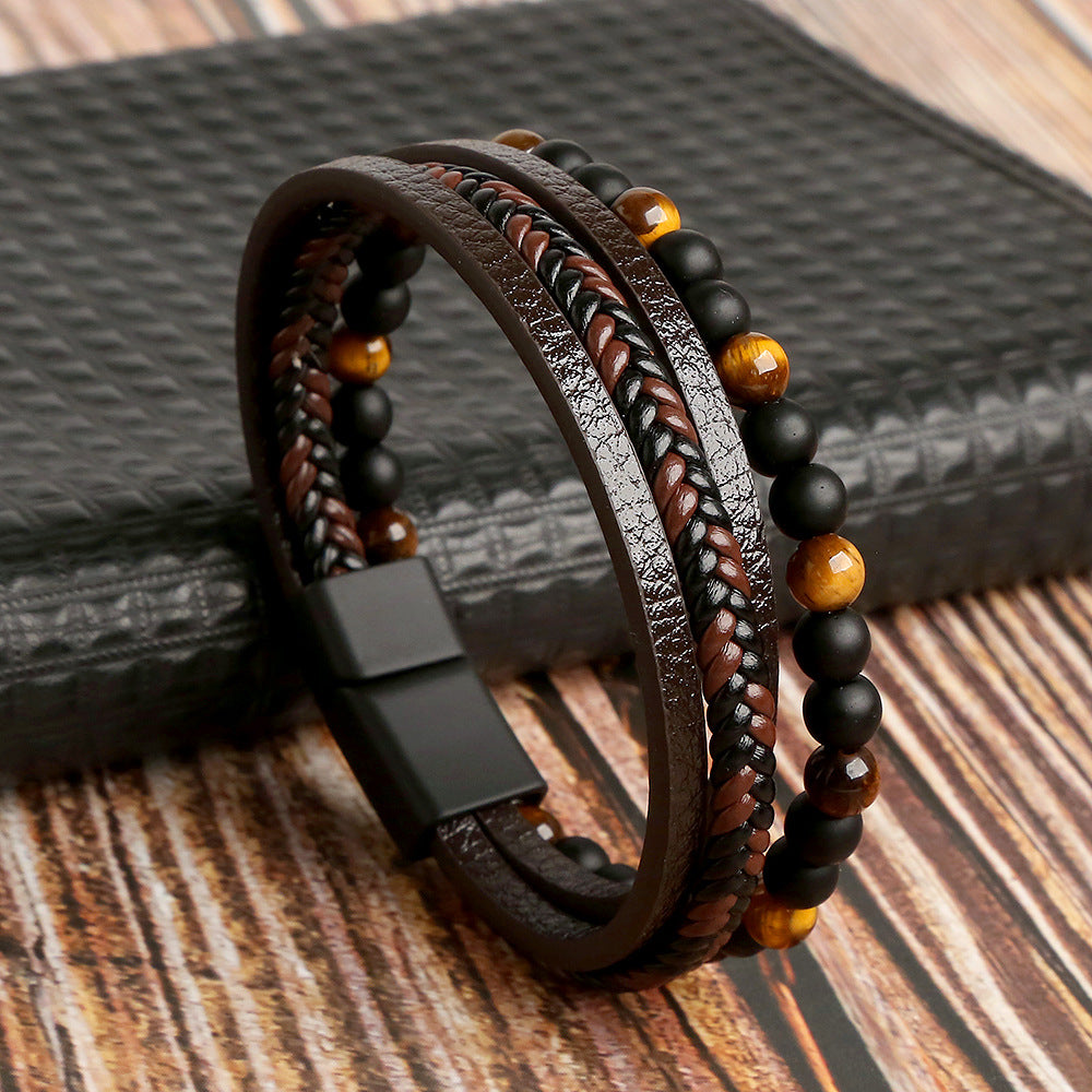 Mænds Stilfulde Armbåndsæt - Moderne Kant