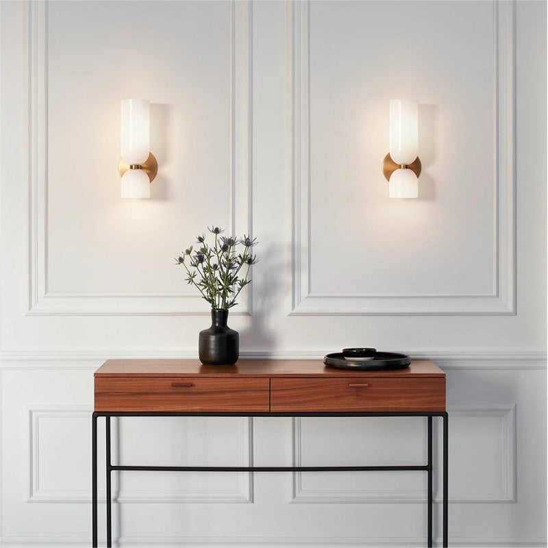 Moderne Glas Twin Væglampe til Stilfulde Interiører