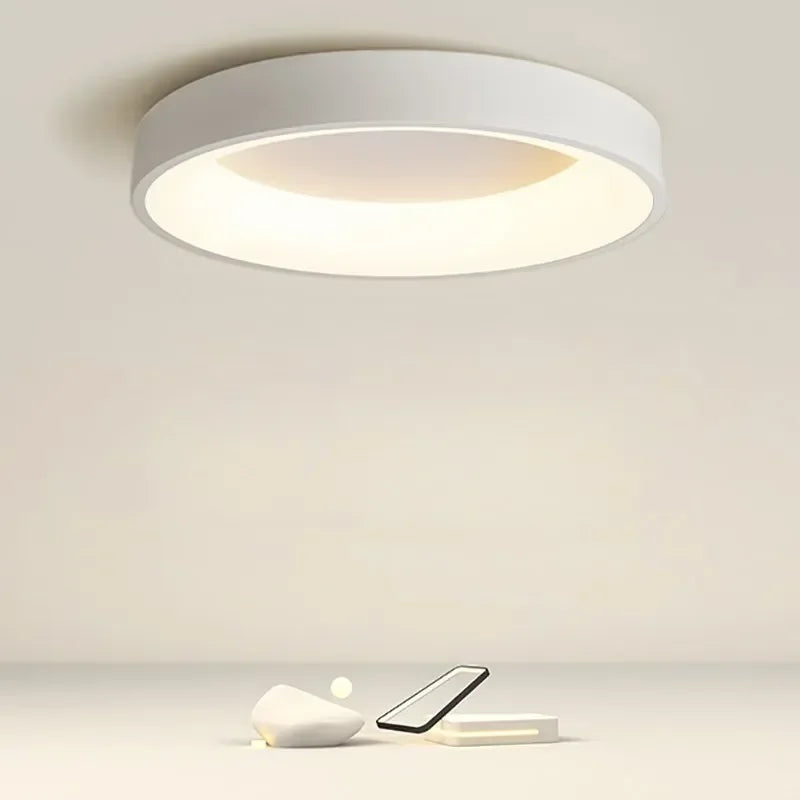 Moderne Nordisk LED Loftlampe - Slankt Rundt Minimalistisk Design