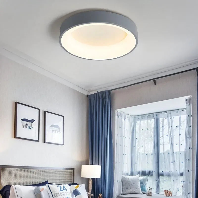 Moderne Nordisk LED Loftlampe - Slankt Rundt Minimalistisk Design
