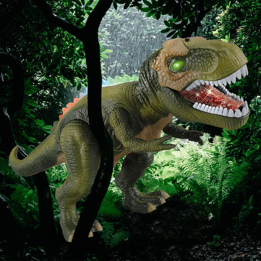 Jurassic Rover Fjernbetjent Dino Legetøj med Gåen og Brøl