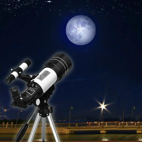 Professionelt Astronomisk Teleskop | 70mm Apertur, 300mm Brændvidde & Nem Opsætning til Stjernekikking og Naturudforskning