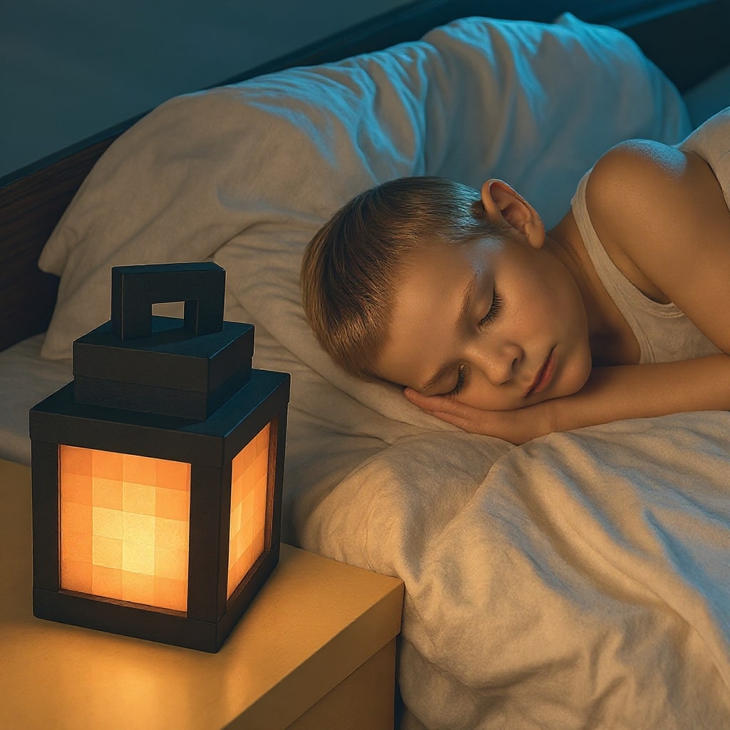 Minecraft Lampe | Trådløs Bordlampe | Natbordlampe | Væglampe indendørs | PixelLys