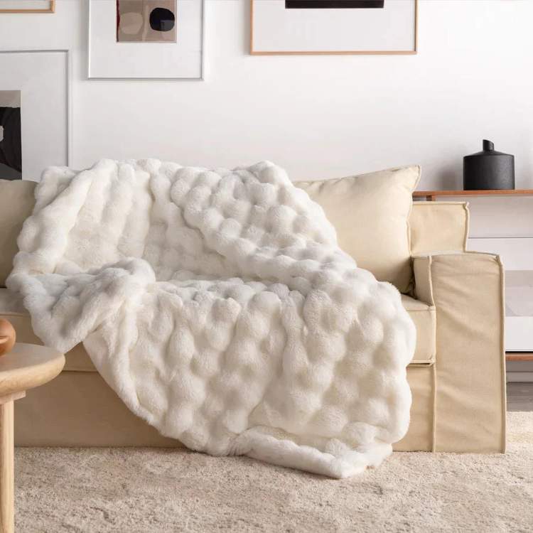 PlushHaven Faux Fur Vægtet Tæppe