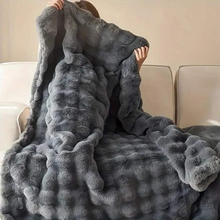 PlushHaven Faux Fur Vægtet Tæppe