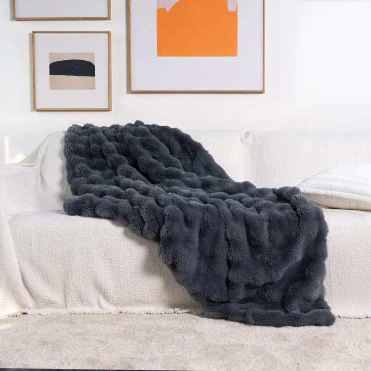 PlushHaven Faux Fur Vægtet Tæppe