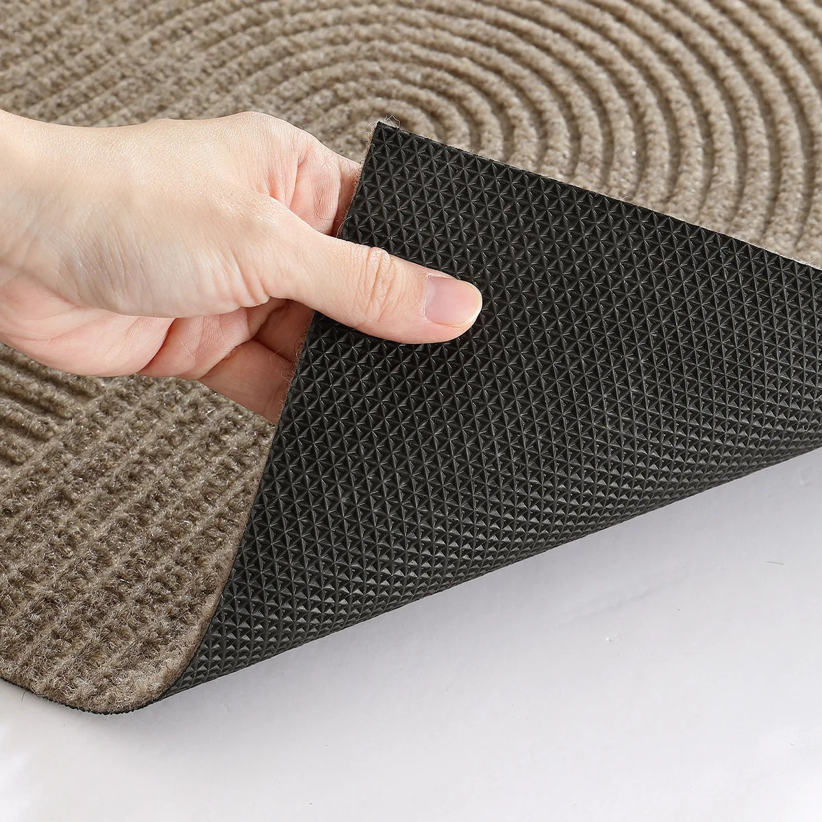 Polyester dørmåtte til udendørs og indendørs brug | Skridsikker snavsfangsmåtte | Dørskrubber | PolyEntra